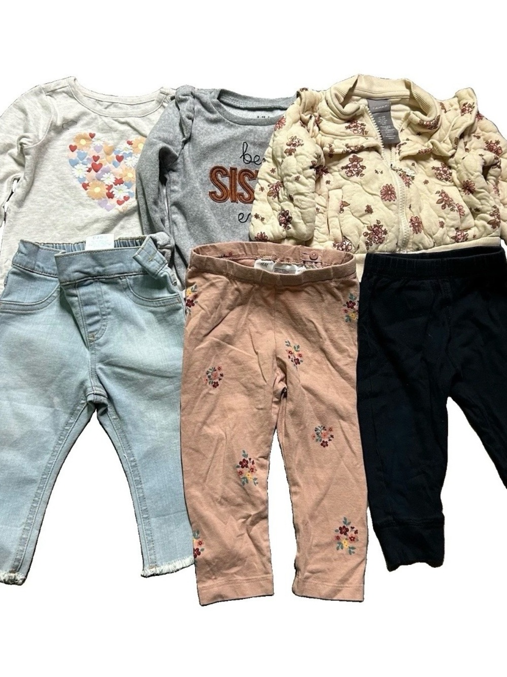 Baby Girl Fall Winter Outfits Pants Long Sleeve Shirts Size 9-12 Months